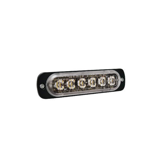 SIGNALPRO SP6B SP6B Luz Auxiliar de 6 LED Azul Bisel Negro Lente Transparente