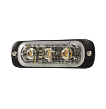 SIGNALPRO SP3R SP3R Luz Auxiliar de 3 LED Roja SAE 12-24 Vcd Lente transparente