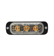 SIGNALPRO SP3R SP3R Luz Auxiliar de 3 LED Roja SAE 12-24 Vcd Lente transparente