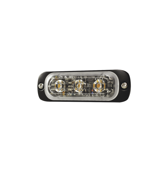 SIGNALPRO SP3A SP3A Luz Auxiliar de 3 LED Ambar SAE 12-24 Vcd Lente transparente