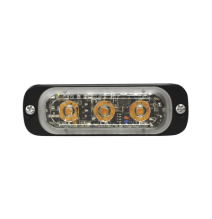 SIGNALPRO SP3A SP3A Luz Auxiliar de 3 LED Ambar SAE 12-24 Vcd Lente transparente