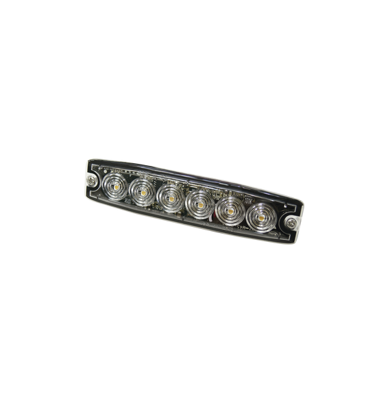 SIGNALPRO SPL6A SPL6A Luz Auxiliar de 6 LED ámbar SAE Clase I lente transparente