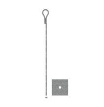 SYSCOM TOWERS SAP01J SAP-01J Ancla para Retenida para Muro con Ojo de Llave Galvaniza