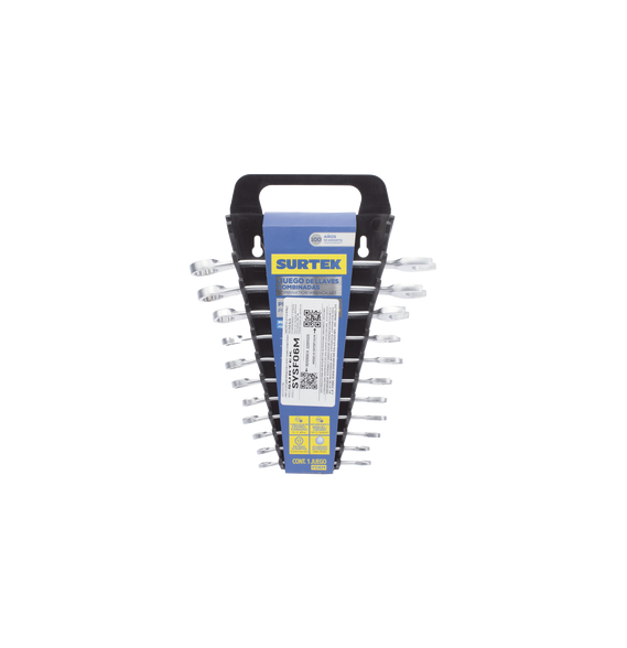 SURTEK SYSF06M SYSF06M Juego de llaves combinadas en rack con 11 piezas metricas de c