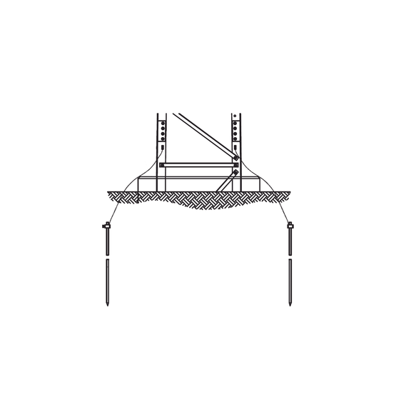 Trylon TRYSTGROUND3 TRY-ST-GROUND3 Sistema de Aterrizaje en 3 Piernas para Torre SUPE