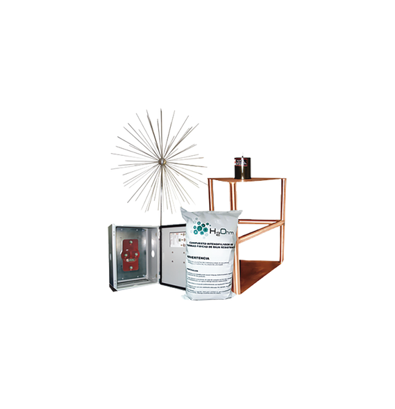 TOTAL GROUND ERIZO ERIZO Kit de Punta tipo Erizo con Electrodo Acoplador y Mejorador