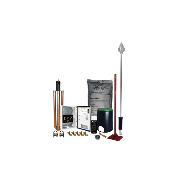 TOTAL GROUND KITMASTER01 KIT-MASTER-01 Kit Pararrayo con Punta en Aluminio con Acceso