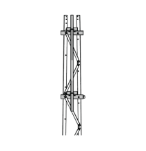 Trylon TRYSTFMU79 TRY-ST-FMU79 Mástil 2-3/8 x 1.8 m para Montaje en Cara de Torre Sup