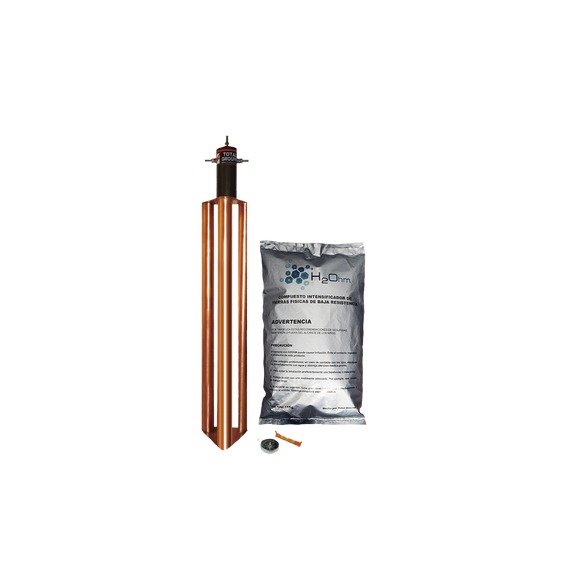 TOTAL GROUND TG100AB TG-100-AB Kit de Puesta a Tierra de 100 Amperes con Electrodo Fi