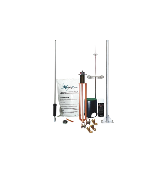 TOTAL GROUND KITMASTERDIPOLOV2 KIT-MASTER-DIPOLOV2 Kit de Pararrayo Dipolo con Electr