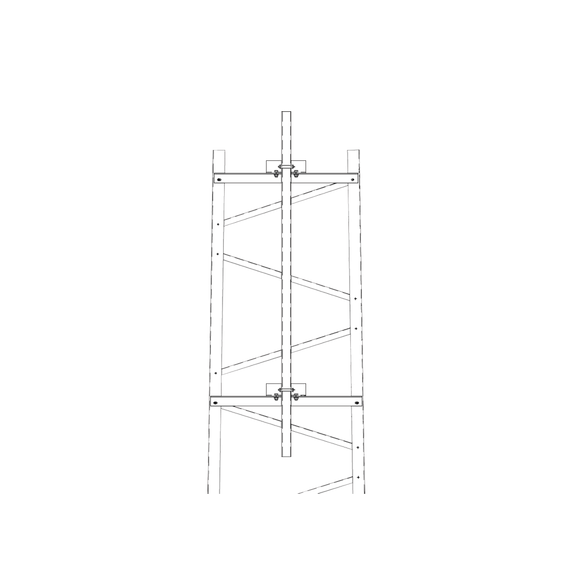 Trylon TRYTFM9 TRY-TFM9 Brazo para Sección 9 Torre Titan con Herrajes y Mástil de 6 (