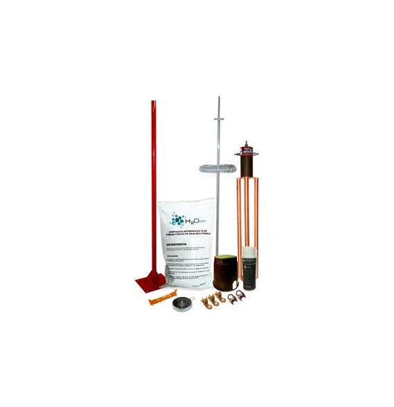TOTAL GROUND KITMASTERDIPOLO KIT-MASTER-DIPOLO Kit de Pararrayo Dipolo con Electrodo