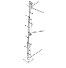 Trylon TRYSTSTEPW TRY-ST-STEPW Escalera de 3 m Tipo Perno con Sección Soldada para To