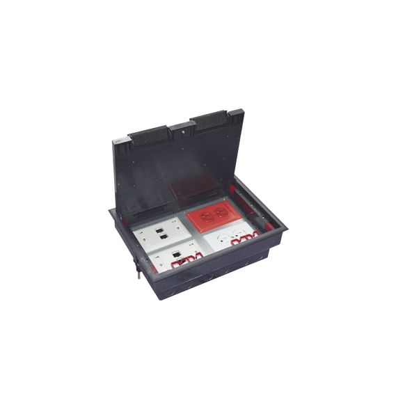 THORSMAN THCP4M TH-CP-4M Caja de piso para cuatro módulos universales (Socket M4) par