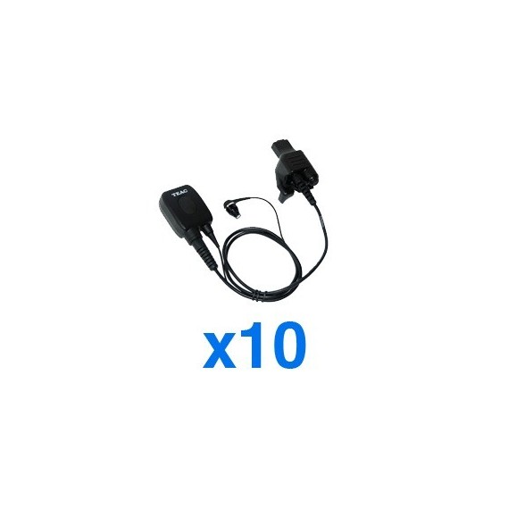 TEAC EM200MH2KIT EM200MH2KIT Kit de 10 micrófonos audífonos para Motorola HT1000/XTS1