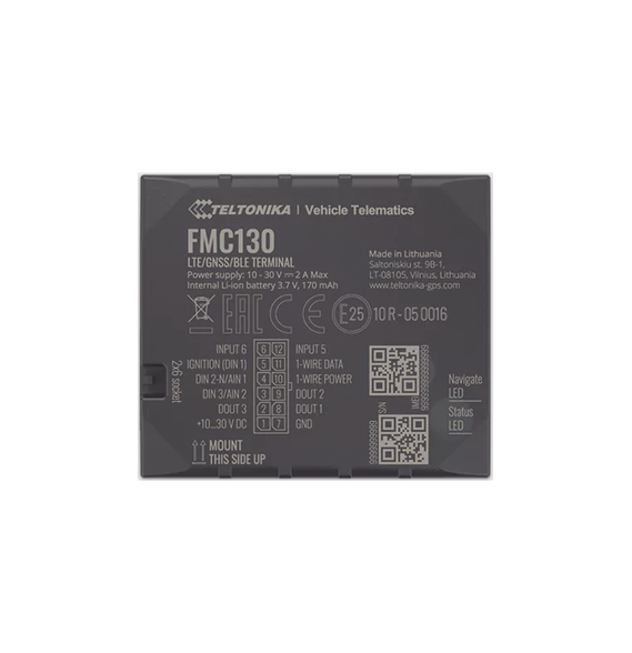 Teltonika FMC130 FMC130 Profesional Rastreador Vehicular (GPS) 4G LTE CAT 1 y 2G / Id