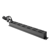 THORSMAN THTCM6C TH-TCM-6C Tomacorriente multiple horizontal para rack de 19in 6 cont