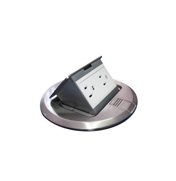 THORSMAN THMCPRA TH-MCPR-A Mini caja de piso redonda acero inoxidable (2 contactos) (