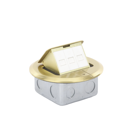 THORSMAN THMCPDB TH-MCPD-B Mini caja de piso redonda para datos o conectores tipo Key