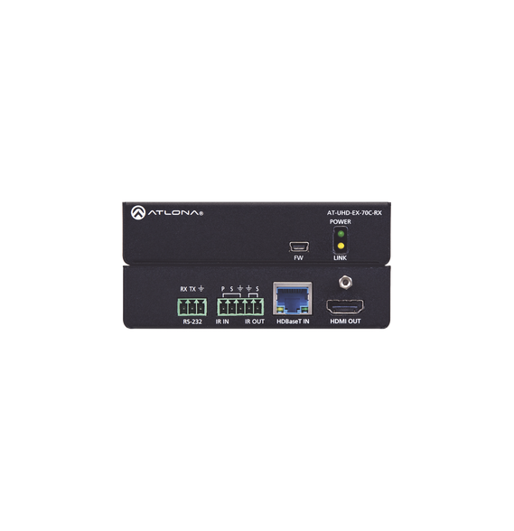 ATLONA ATUHDEX70CRX AT-UHD-EX-70C-RX Receptor 4K/UHD HDMI sobre HDBaseT con control y
