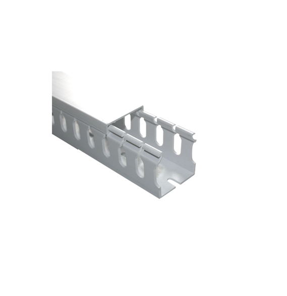 THORSMAN TMR40 TMR-40 Canaleta ranurada con tapa blanca de PVC auto extinguible 40 x