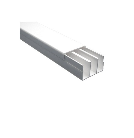THORSMAN TEK62ST TEK-62-ST Canaleta sin troquel con tapa color blanco de PVC auto ext