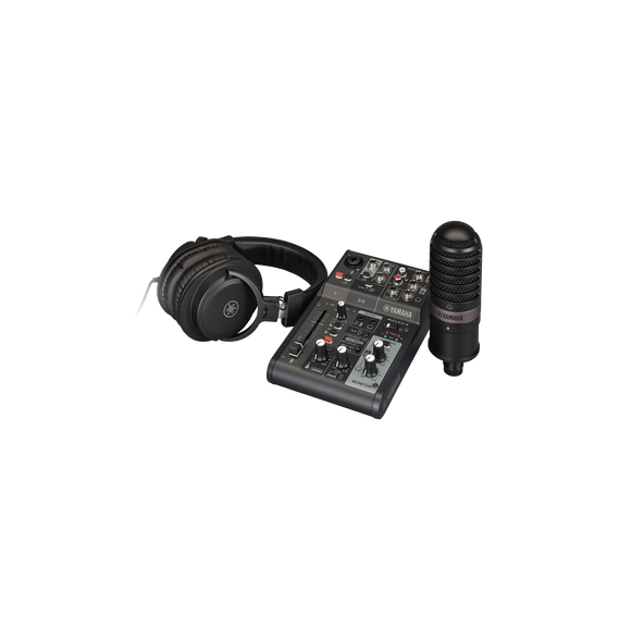 YAMAHA AG03MK2BLSPK AG03MK2BLSPK Paquete para live streaming | Mezclador de Streaming