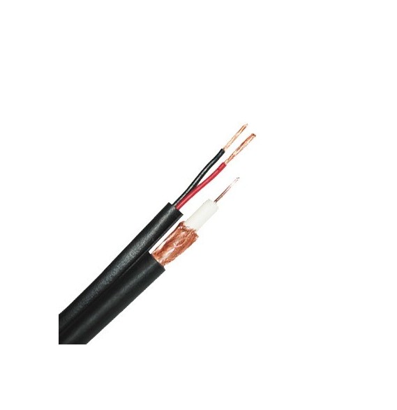 VIAKON 9601S 9601-S Cable RG6 con 2 Cables Calibre 18 para Alimentación 305 Metros Ma