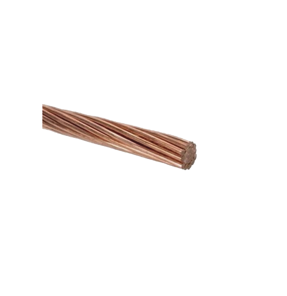 VIAKON A08350 A083/50 Cable de Cobre Desnudo Semiduro 7 Hilos Cal. 1/0 AWG Rollo 50 m