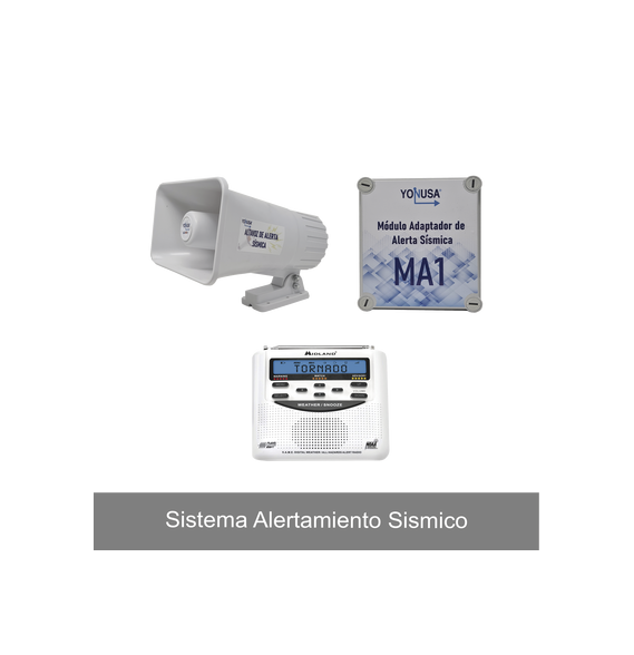 YONUSA YKITSISMICO YKIT-SISMICO KIT de Alertamiento SISMICO con Audio Oficial SASMEX