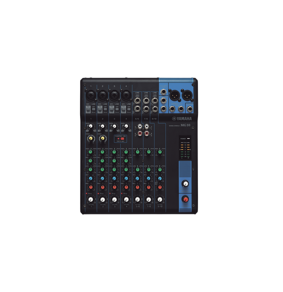 YAMAHA MG10 MG10 Mezcladora de Audio | 10 Canales | 4 Entradas de Micrófono | 3 Entra