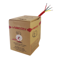 VIAKON 9424 9424 Bobina de alambre de 305 metros 4 x 18 AWG tipo FPLR de color rojo p