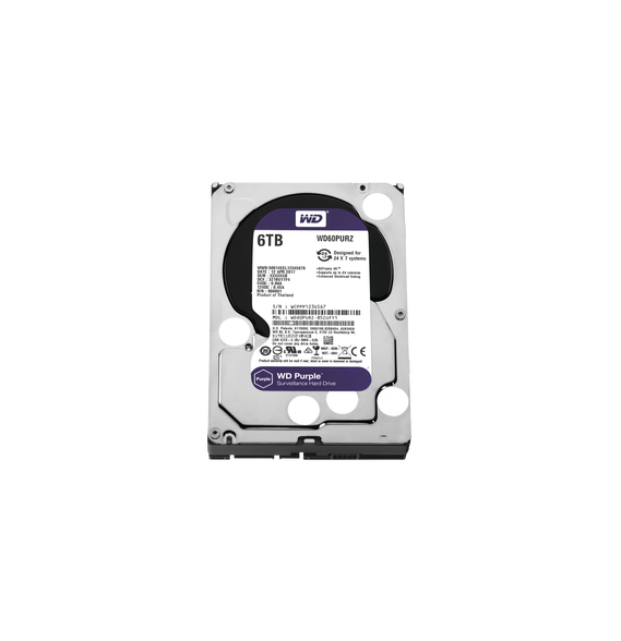 Western Digital (WD) WD60PURZ WD60PURZ Disco Duro PURPLE de 6TB / 3 AÑOS DE GARANTÍA