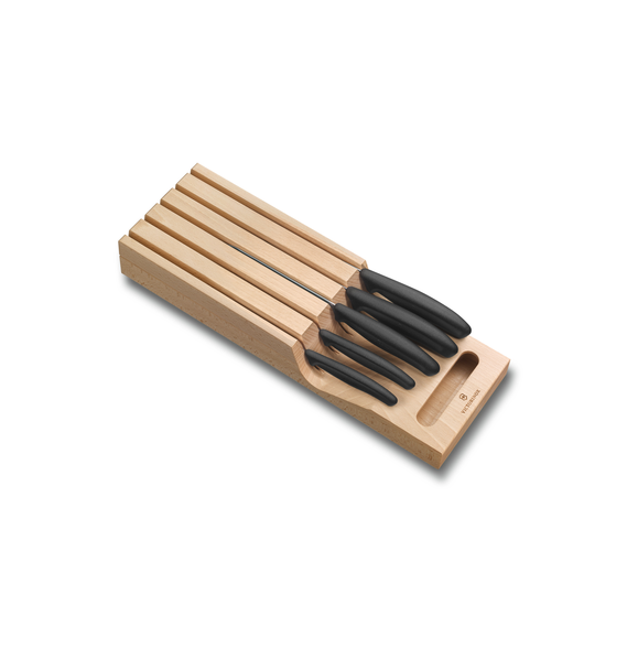 VICTORINOX 671435 6.7143.5 Portacuchillos de Cajón y 5 Cuchillos Swiss Classic