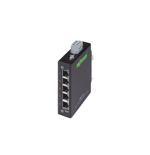 WAGO 852111 852-111 Industrial ECO Switch 5 puertos 100 Base-T Negro
