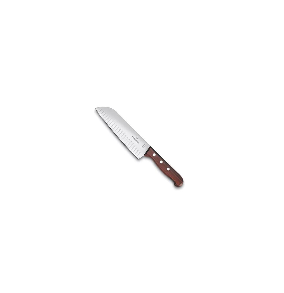 VICTORINOX 6852017G 6.8520.17G Cuchillo Santoku Wood de 17 cm Filo con Alvéolos Estil