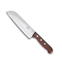 VICTORINOX 6852017G 6.8520.17G Cuchillo Santoku Wood de 17 cm Filo con Alvéolos Estil