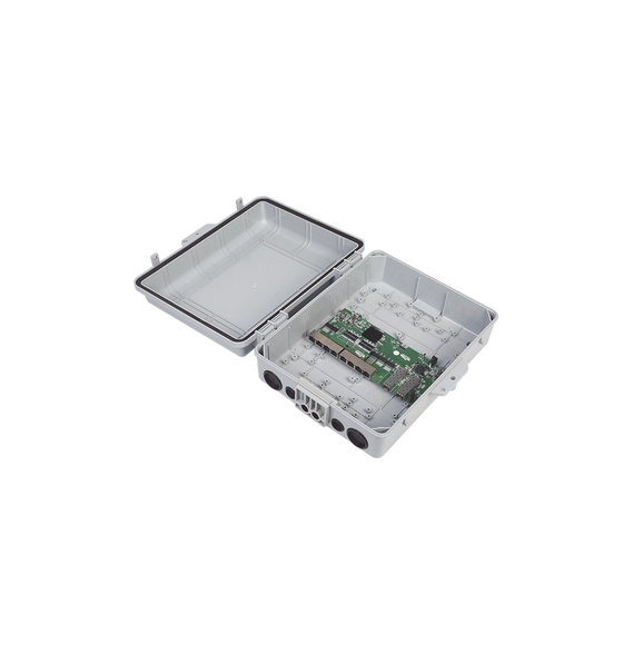 WI-TEK WIPS310GFRO WI-PS310GFR-O Switch WISP/FTTx con 7 puertos PoE inverso de 24V Pa