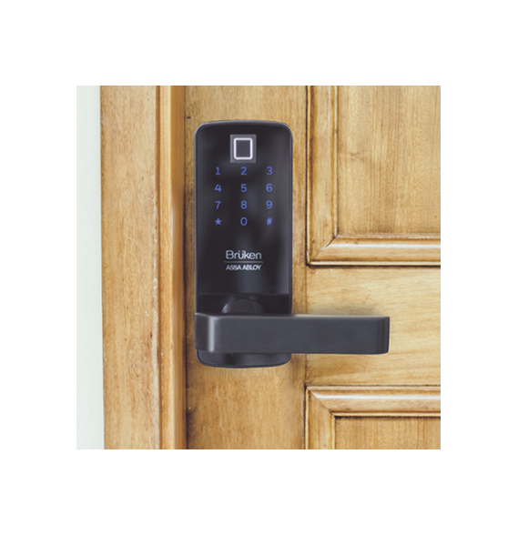 BRUKEN ASSA ABLOY BRK3551B BRK3551B Cerrojo Electrónico con Manija para Puerta de Mad