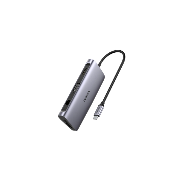 UGREEN 40873 40873 HUB USB-C Docking Station) 9 en 1 | 3 USB-A 3.0 | USB-C PD Carga 1