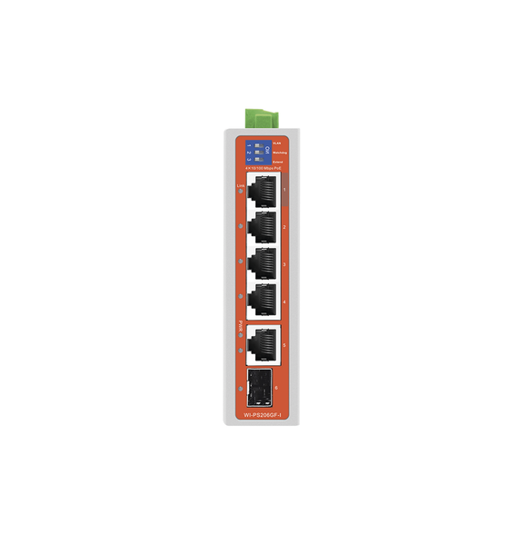 WI-TEK WIPS206GFIV2 WIPS206GFIV2 SWITCH INDUSTRIAL 4 PUERTOS FAST ETHERNET CON POE 80