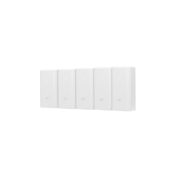 UBIQUITI NETWORKS POE2412W5P POE-24-12W-5P 5 Unidades del Adaptador PoE Ubiquiti de 2