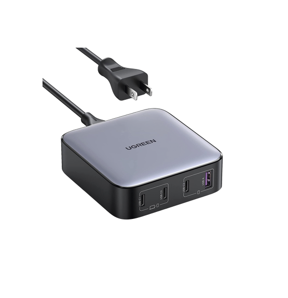 UGREEN 90736 90736 Cargador de Escritorio de 100W | 4 Puertos de Carga Rápida | 3 USB