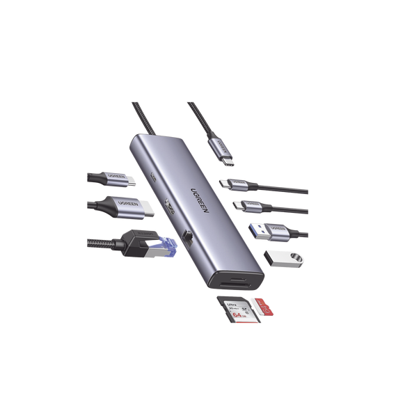 UGREEN 15375 15375 HUB USB-C (Docking Revodok) 9 en 1 | 2 USB-A 3.0 (5Gbps) | 2 USB-C