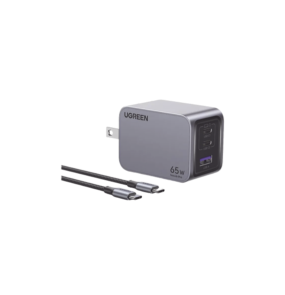UGREEN 25870 25870 Cargador de 65W serie Nexode Pro | 3 Puertos de Carga Rápida | 2 U