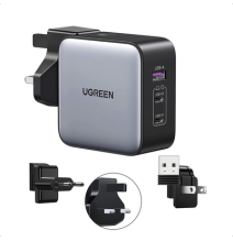 UGREEN 90409 90409 Cargador Universal de Viaje 65W | Contiene 3 Enchufes Internaciona