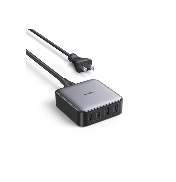 UGREEN 90735 90735 Cargador de escritorio de 65W | 4 Puertos de Carga Rápida | 2 USB-