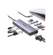 UGREEN 15600 15600 HUB USB-C (Docking Station) 9 en 1 | 3 USB-A 3.0 | USB-C PD Carga