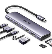 UGREEN 15214 15214 HUB USB-C (Docking Revodok) 7 en 1 | 2 USB-A 3.0 | 1 USB-C 3.0 (5G