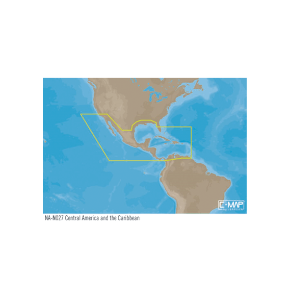 C-MAP 00012055001 000-12055-001 NA-Y027: América central y el caribe max-n +: ancho